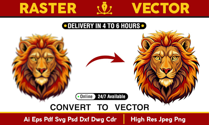 Gig Preview - Provide professional vector tracing with quick delivery