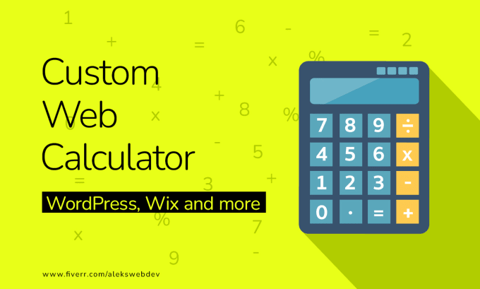 Gig Preview - Create web calculator for your wordpress, wix, or custom website