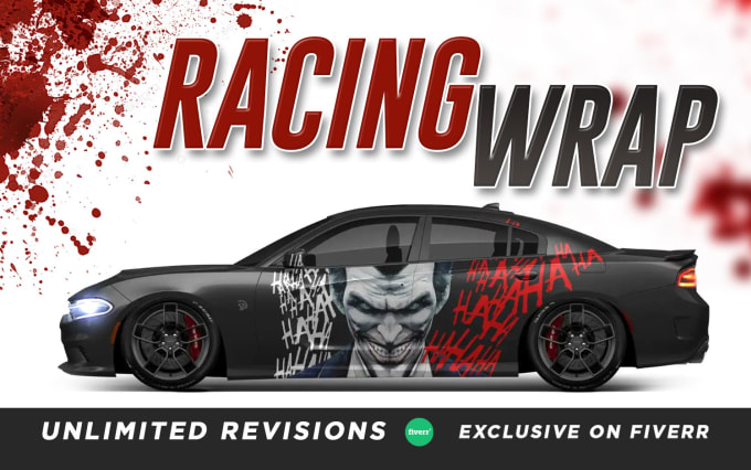 Gig Preview - Design creative racing car wraps, car wrap, race car wrap, itasha wrap