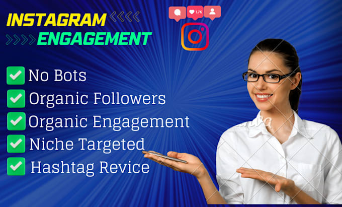 Gig Preview - Do organic growth instagram engage and followers