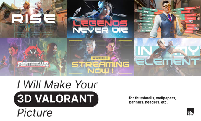 Gig Preview - Create eye catching valorant thumbnails