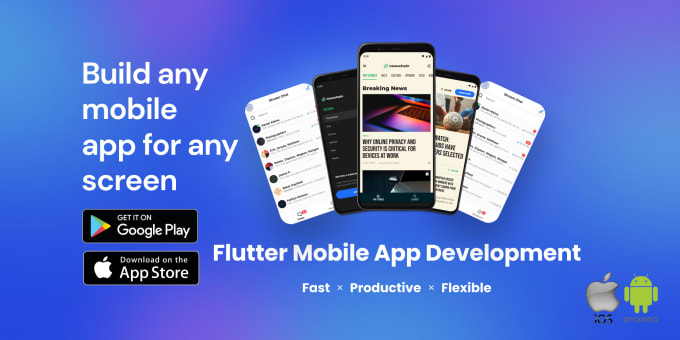 Gig Preview - Do flutter mobile app development for both IOS and android