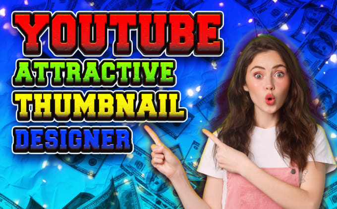 Gig Preview - Design 2k attractive eye catchy custom clickbait thumbnail for youtube channel