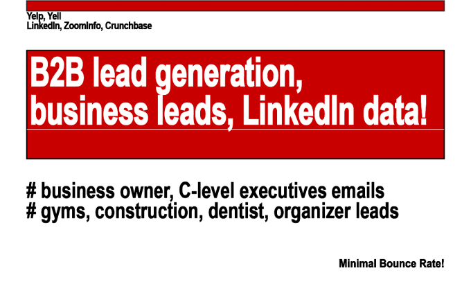 Gig Preview - Do b2b lead generation linkedin business leads