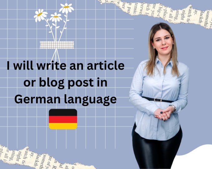 Gig Preview - Write an article or blogpost in german