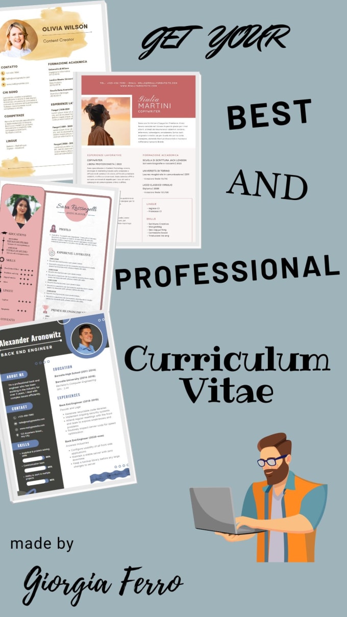 Gig Preview - Make you the best and professional curriculum vitae