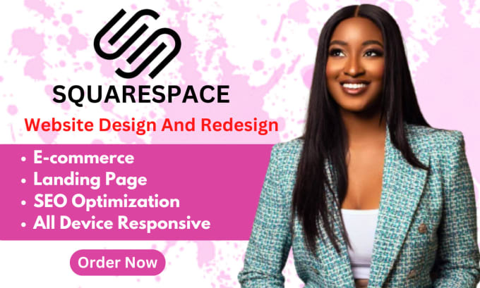 Gig Preview - Design a professional squarespace website and redesign squarespace website SEO