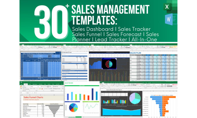 Gig Preview - Send 30 sales management templates to track sales performance