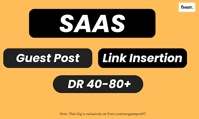 Bestseller - do saas guest post, saas link insertion, high DR saas sites for backlinks