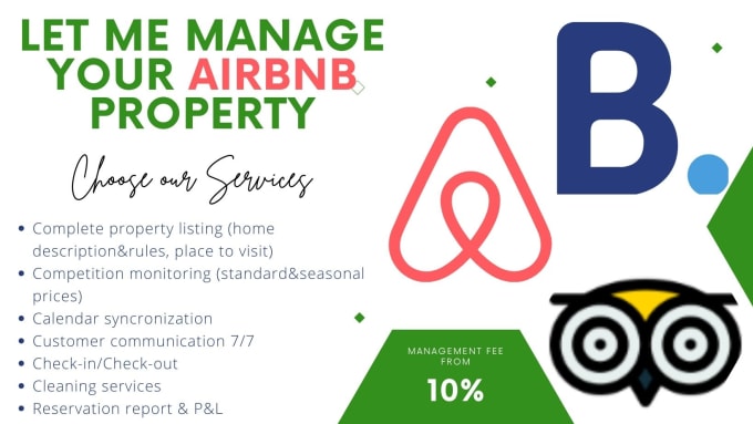 Gig Preview - Manage your properties on airbnb, booking and on other otas