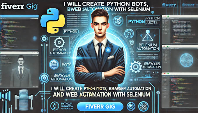 Gig Preview - Make python bots, auto purchase bot, scrapers with selenium