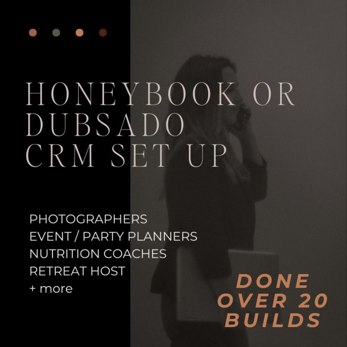 Gig Preview - Honeybook dubsado CRM set up for photographers and planners