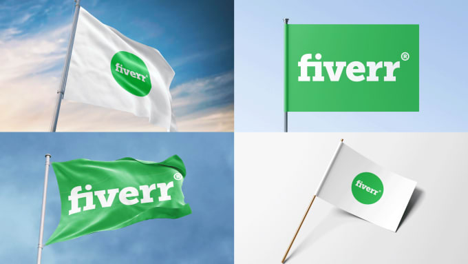 Gig Preview - Create flag mockup with your logo or image