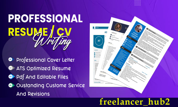 Gig Preview - Provide professional resume CV and cover letter  writing services