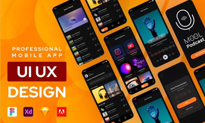 Gig Preview - Be your mobile app UI UX designer