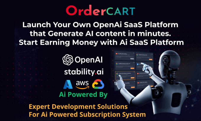 Gig Preview - Build openai saas website ai writer saas or openai chat gpt app