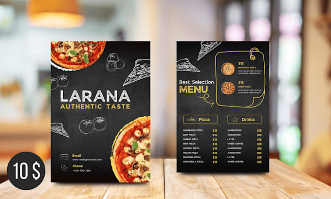 Gig Preview - Design modern and professional restaurant menu design