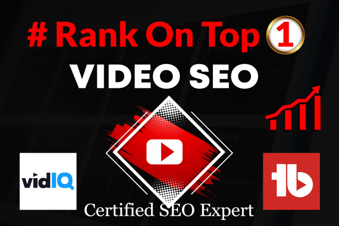 Gig Preview - Do best rank youtube video SEO with vidiq and tubebuddy