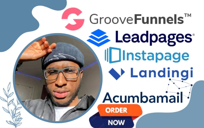 Gig Preview - Groove funnel, leadpages, instapages, landingi, groovepages, clickfunnels