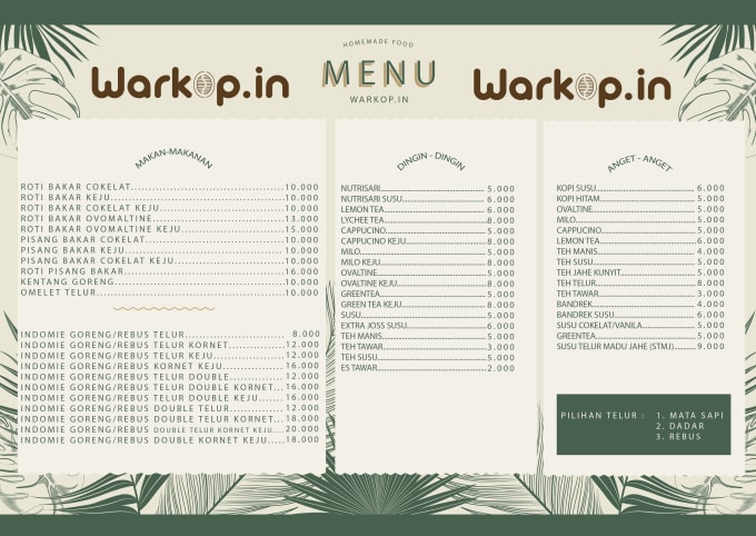 Gig Preview - Do an amazing menu design, food menu, restaurant menu