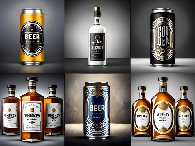 Gig Preview - Design premium labels for beer cans, wine brand and whiskey bottles