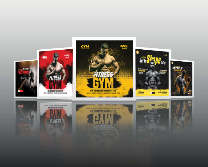 Gig Preview - Creat sports flyer, gym flyer, and fitness flyer poster