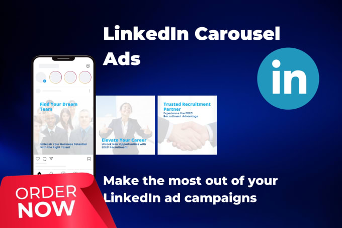 Gig Preview - Create highly converting linkedin carousel ads