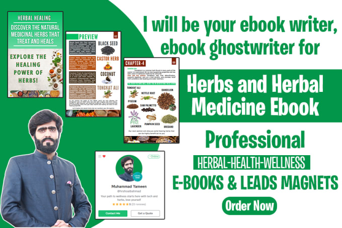 Gig Preview - Be your herbs writer, ebook ghostwriter for herbs and herbal