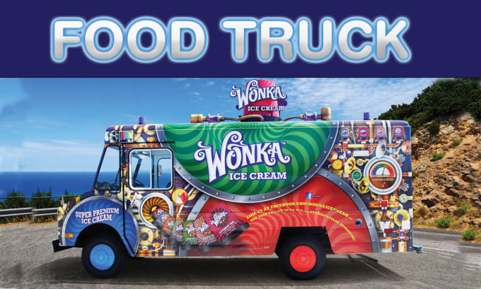 Gig Preview - Design custom and exclusive food truck wrap, vehicle,van,truck and caravan wrap