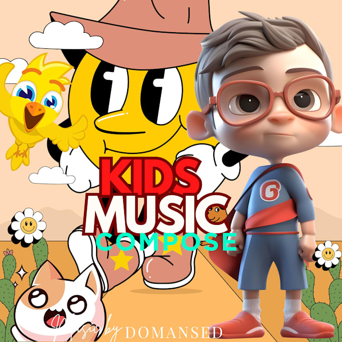 Gig Preview - Compose funny kids music for children songs, nursery rhymes