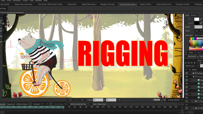 Gig Preview - Rig and animate your 2d characters in moho pro