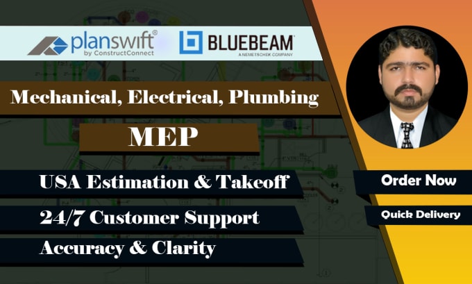 Gig Preview - Do hvac, electrical, plumbing,  mep takeoff and cost estimation