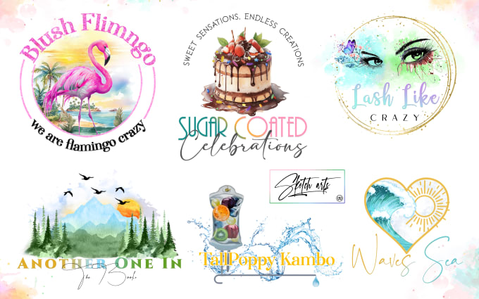 Gig Preview - Design full branding kit for your business or watercolor logo