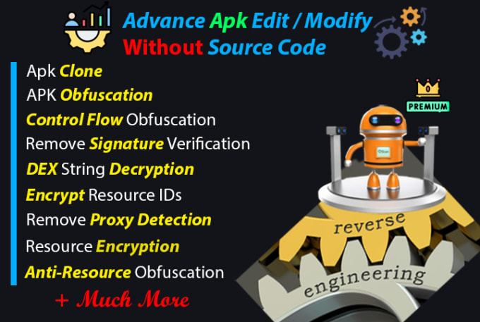 Gig Preview - Decompile edit or modify apk at advance level