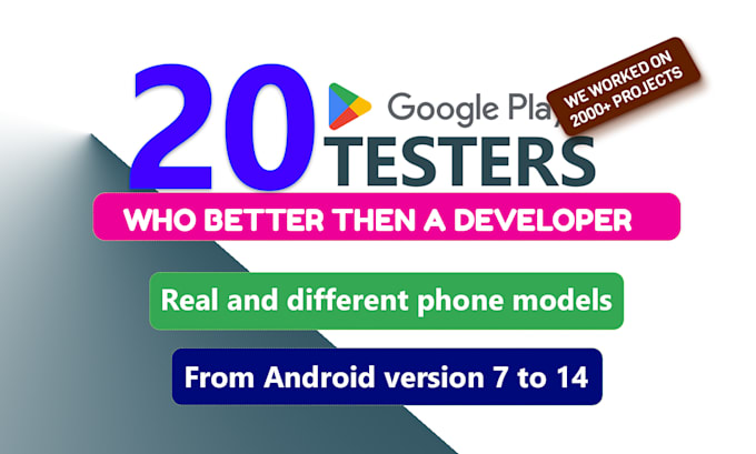 Gig Preview - Test your android app with 12 testers for google closed testing