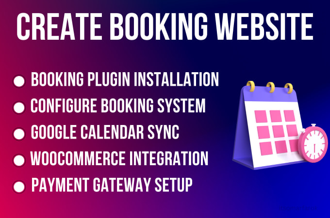 Gig Preview - Create booking, reservation website in wordpress