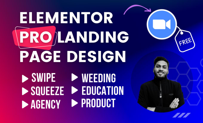 Gig Preview - Do squeeze page, saas app, swipe page, marketing agency elementor landing page