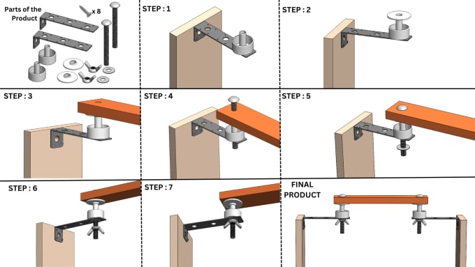 Gig Preview - Create user manuals, instruction manuals for your products assembly