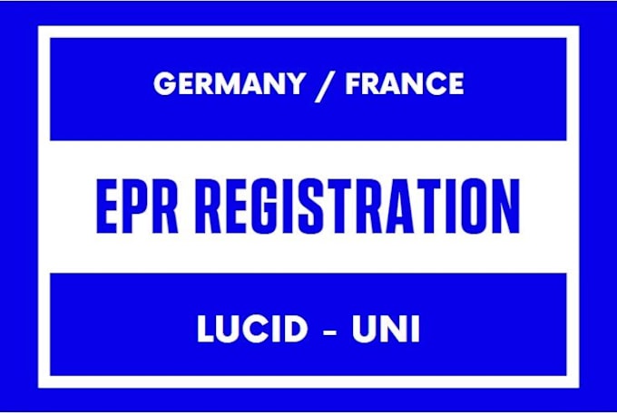 Gig Preview - Do epr luicd registration for amazon ebay etsy