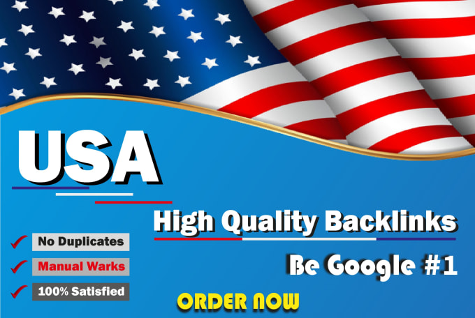 Gig Preview - Create USA based high quality referring domain SEO backlinks for website ranking