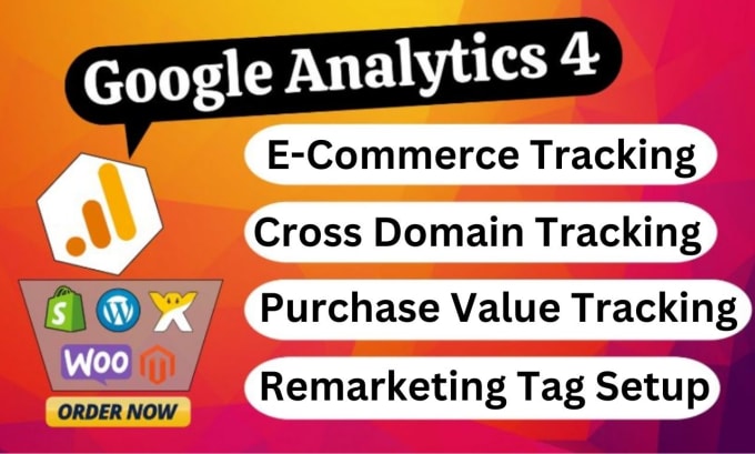 Gig Preview - Setup google analytics 4, ga4, ecommerce tracking with tag manager