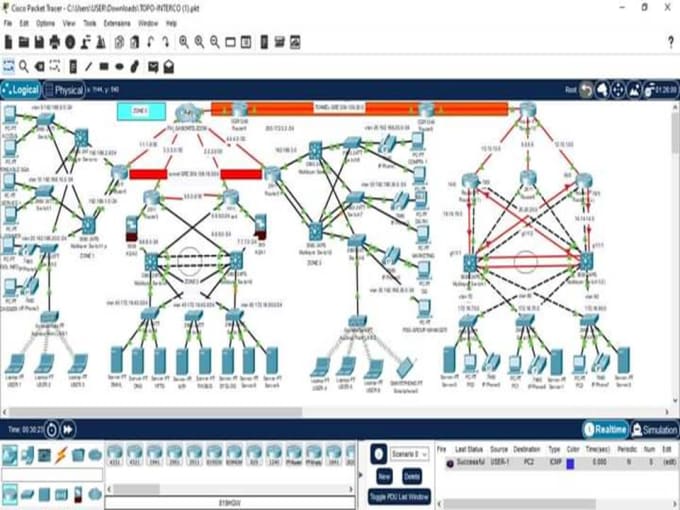 Gig Preview - Do computer networks task, packet tracer, cyber security and wireshark report