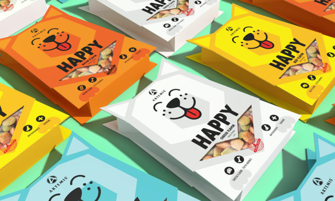 Gig Preview - Design packaging and label for dog food cat food pet food industry