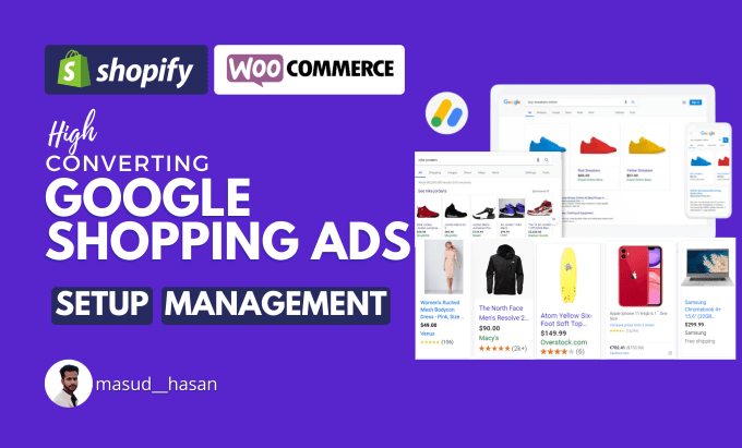 Gig Preview - Setup highly profitable google shopping ads for shopify and ecommerce store