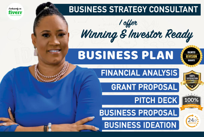 Gig Preview - Develop an investor ready business plan, proposal, pitch deck, grant, nonprofit