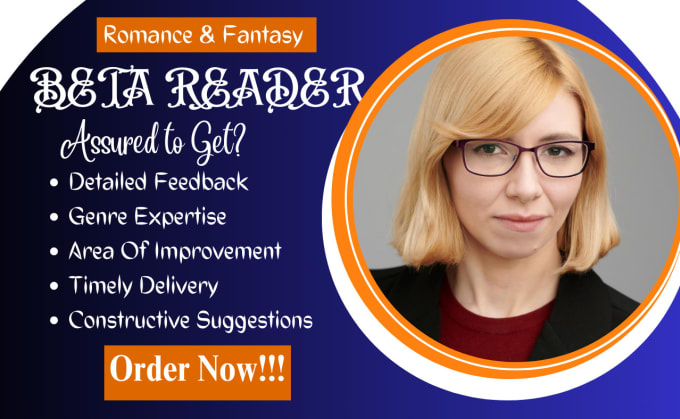 Gig Preview - Beta read your novel, do beta reading as beta reader fantasy romance beta reader