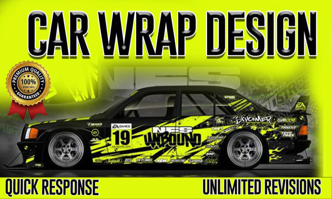 Gig Preview - Design van wrap, car, boat and food truck for advertisement