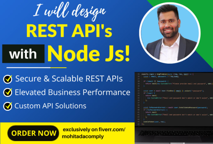 Gig Preview - Craft secure and scalable rest apis using node js technology