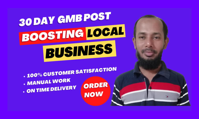 Gig Preview - Do 30 day gmb post with geo tag photo to boost local business rank