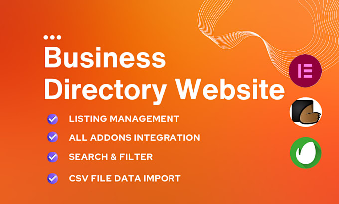 Gig Preview - Build business directory listing website or service finder b2b listing website